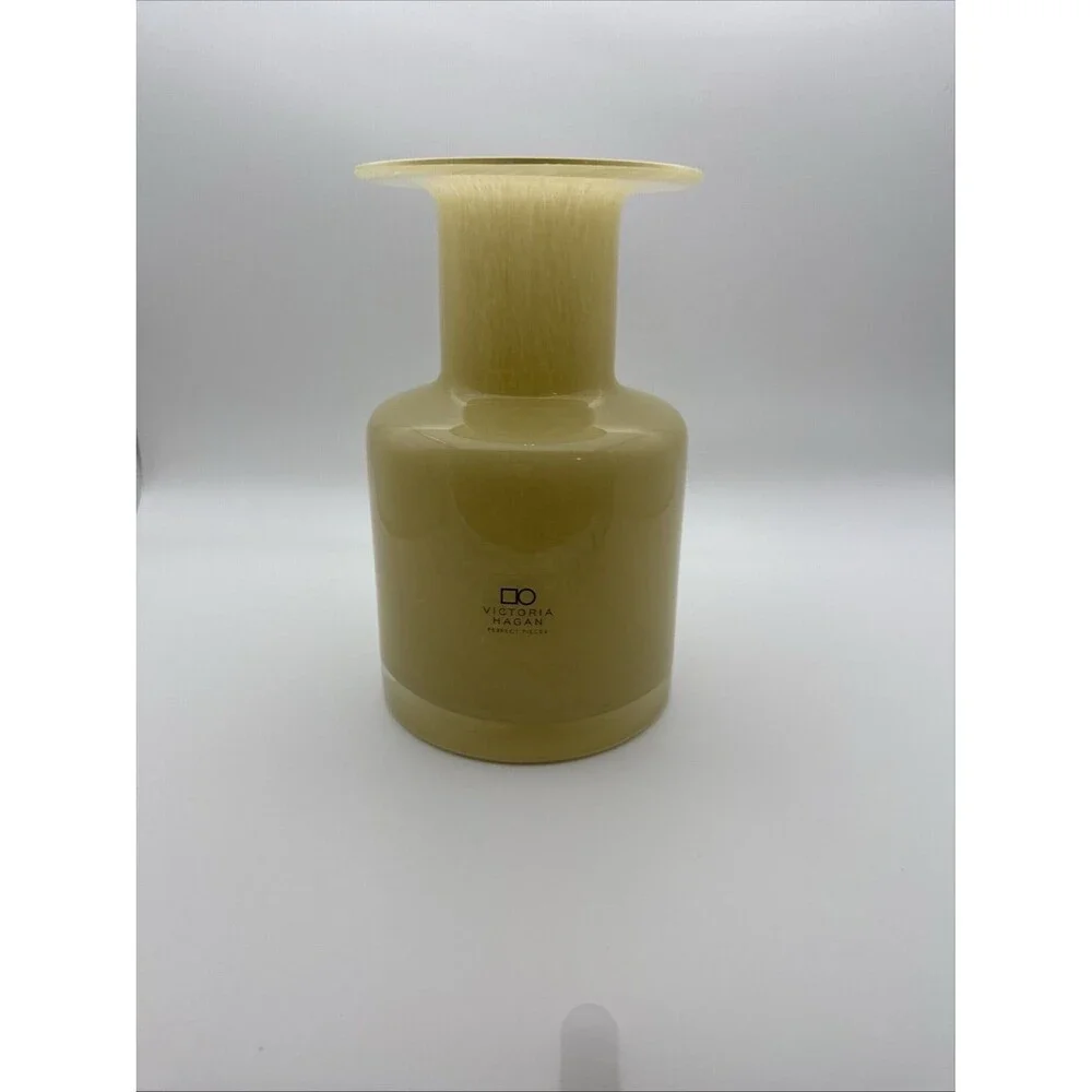 Victoria Hagan Perfect Pieces Magnolia Glass Vase Yellow 8.5